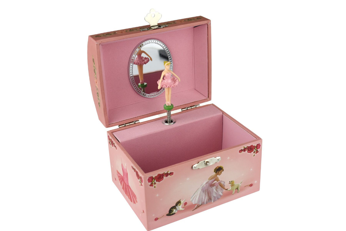 ROSE BALLERINA DOME MUSIC BOX