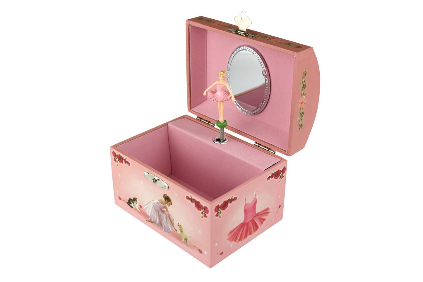 ROSE BALLERINA DOME MUSIC BOX