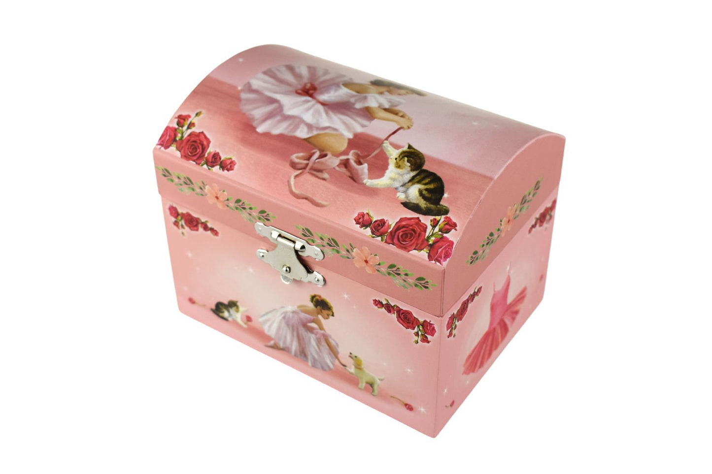 ROSE BALLERINA DOME MUSIC BOX
