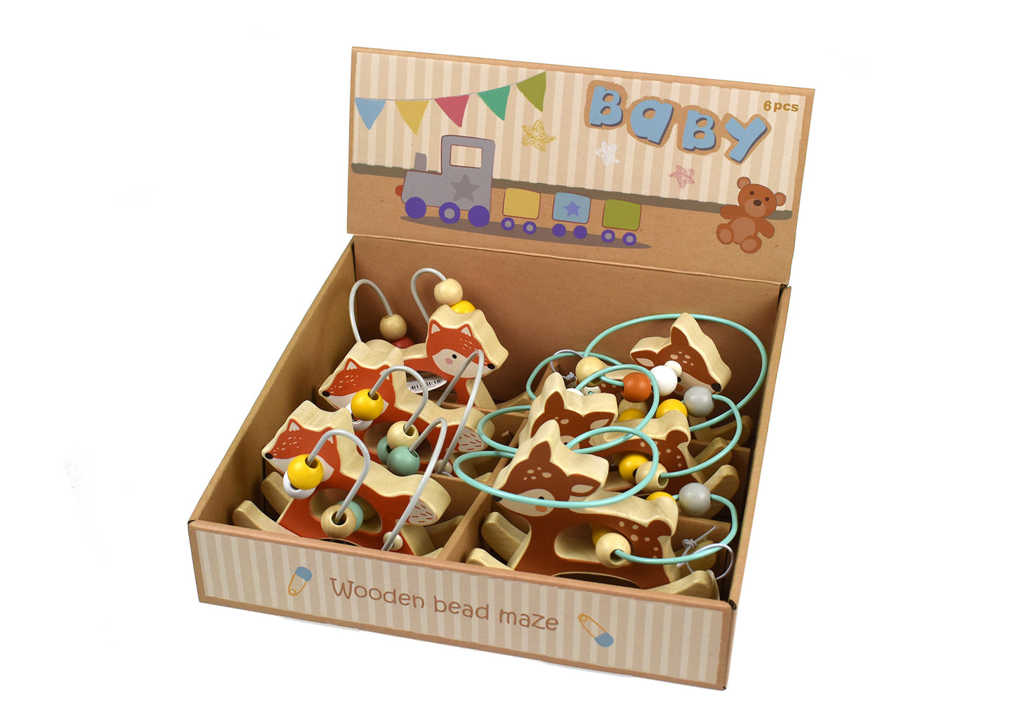 WOODLAND DEER BEAD MAZE ON ROCKING BASE