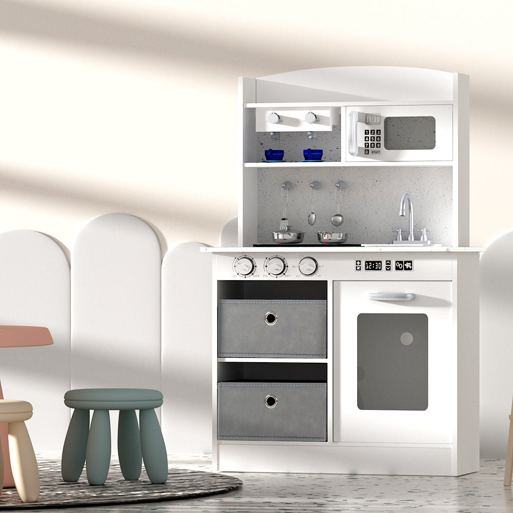 Keezi Kids Wooden Kitchen Set - white