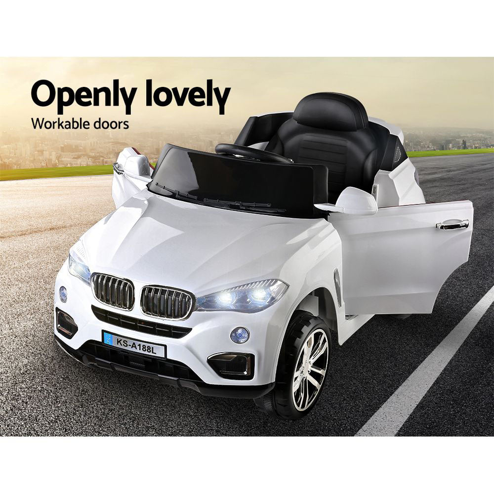 Rigo Kids Electric Ride On Car - White