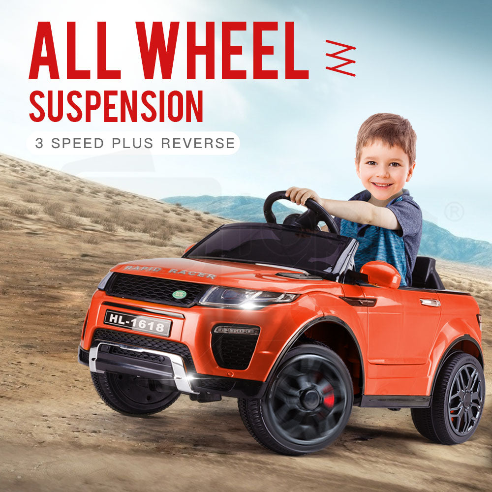 Rapid Racer Land Rover Style Electric Ride on Car - Orange
