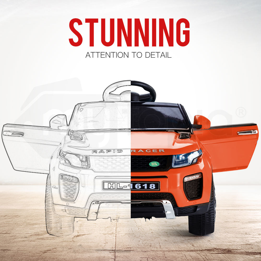 Rapid Racer Land Rover Style Electric Ride on Car - Orange