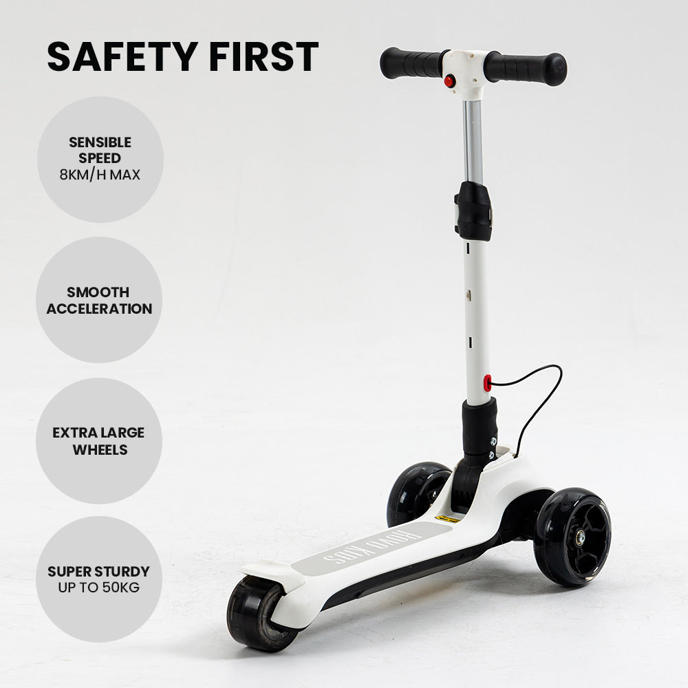 3-Wheel Electric Scooter - White