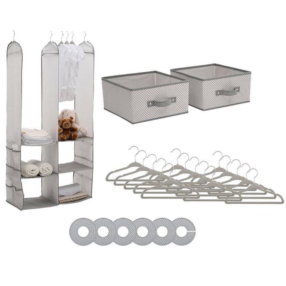 24 Piece Nursery Storage Set - Cool Grey