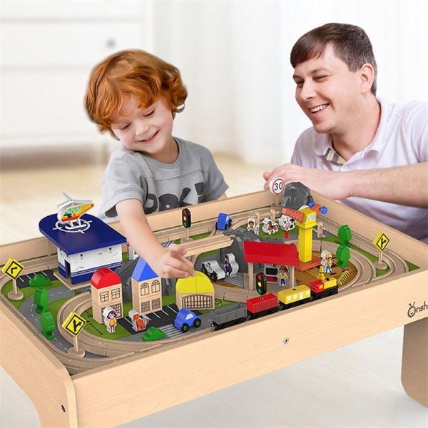 101 Pcs Deluxe Train Play Set with Table