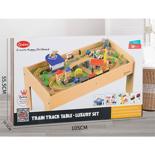 101 Pcs Deluxe Train Play Set with Table