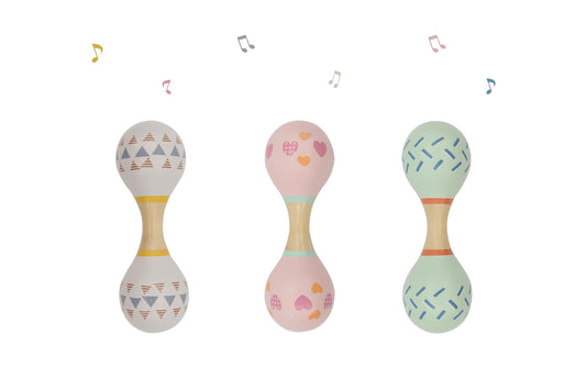 CALM & BREEZY MARACA RATTLE DOUBLE ENDED