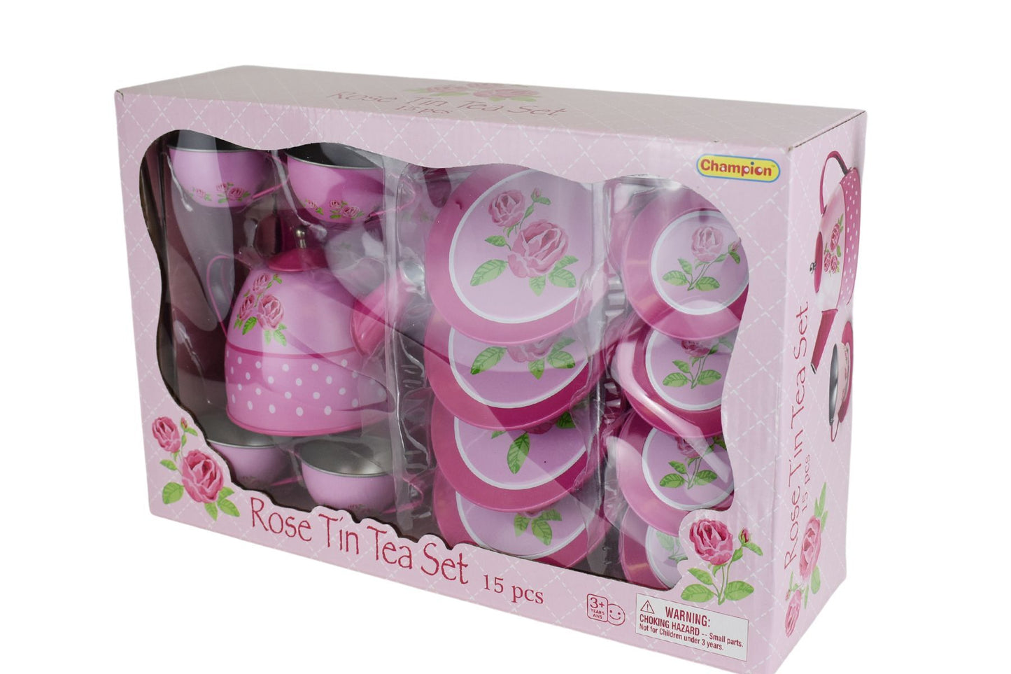 ROSE TIN TEA SET 15PCS