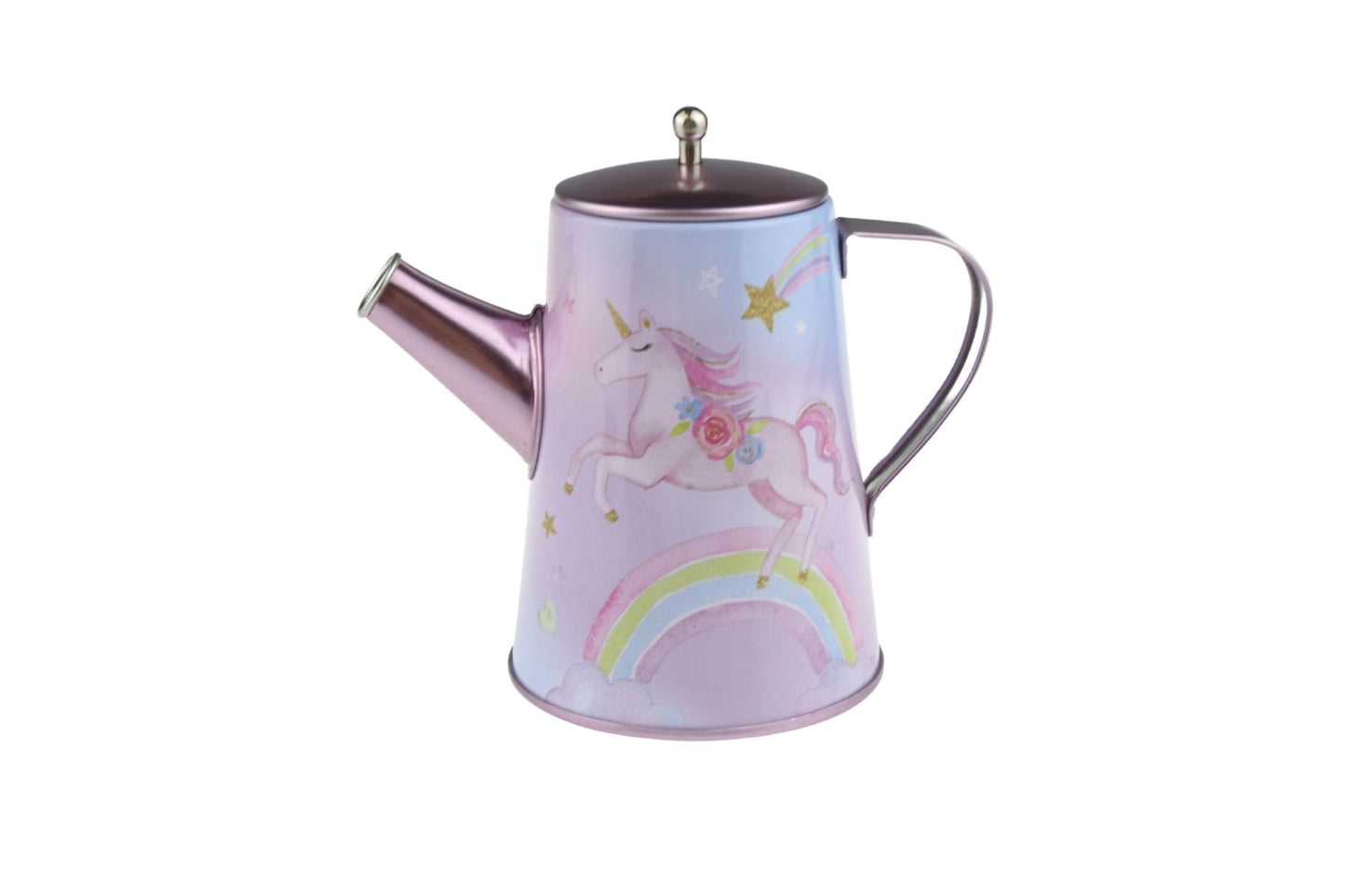 RAINBOW UNICORN TIN TEA MUG SET IN SUITCASE 18PCS