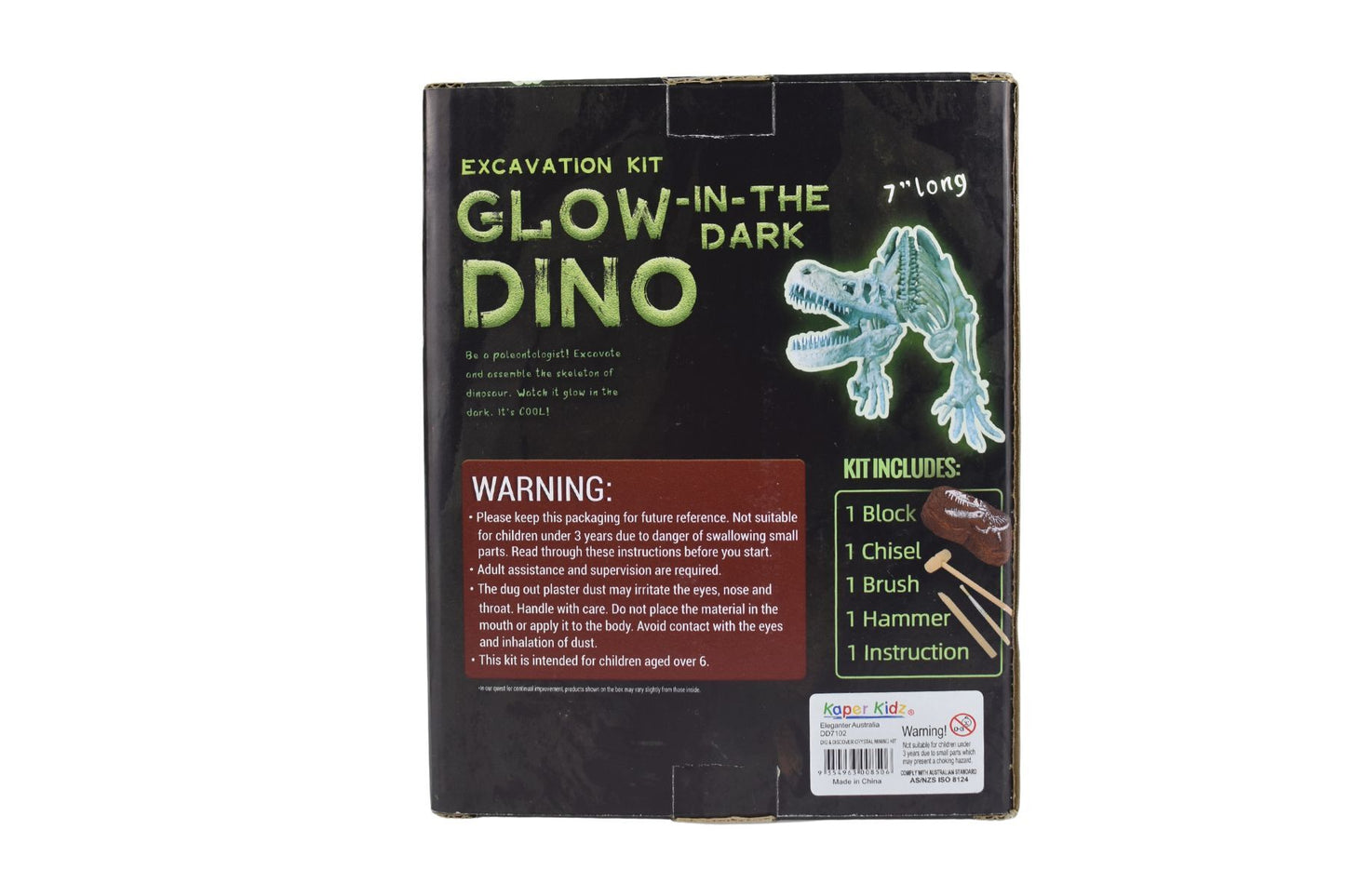 GLOW IN THE DARK TYRANNOSAURUS EXCAVATION KIT