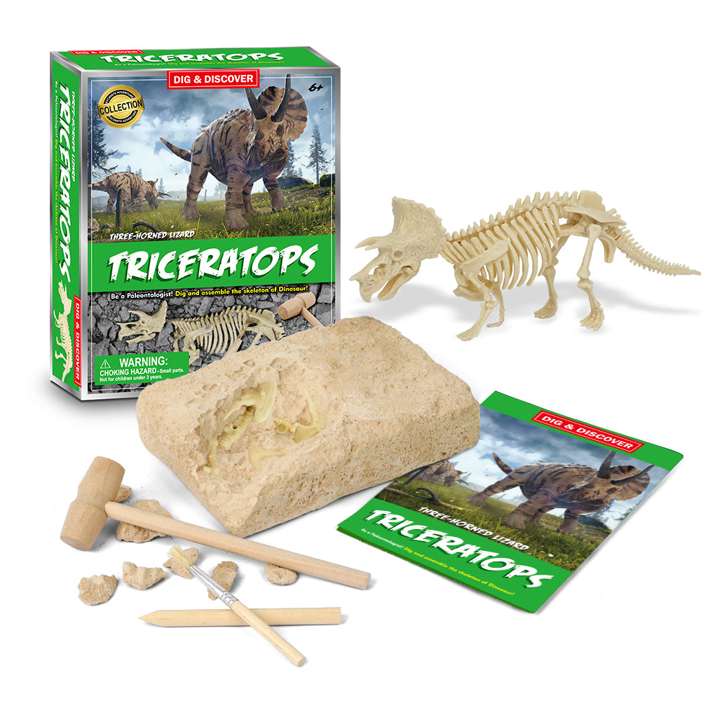 DIG & DISCOVER TRICERATOPS DIG KITS