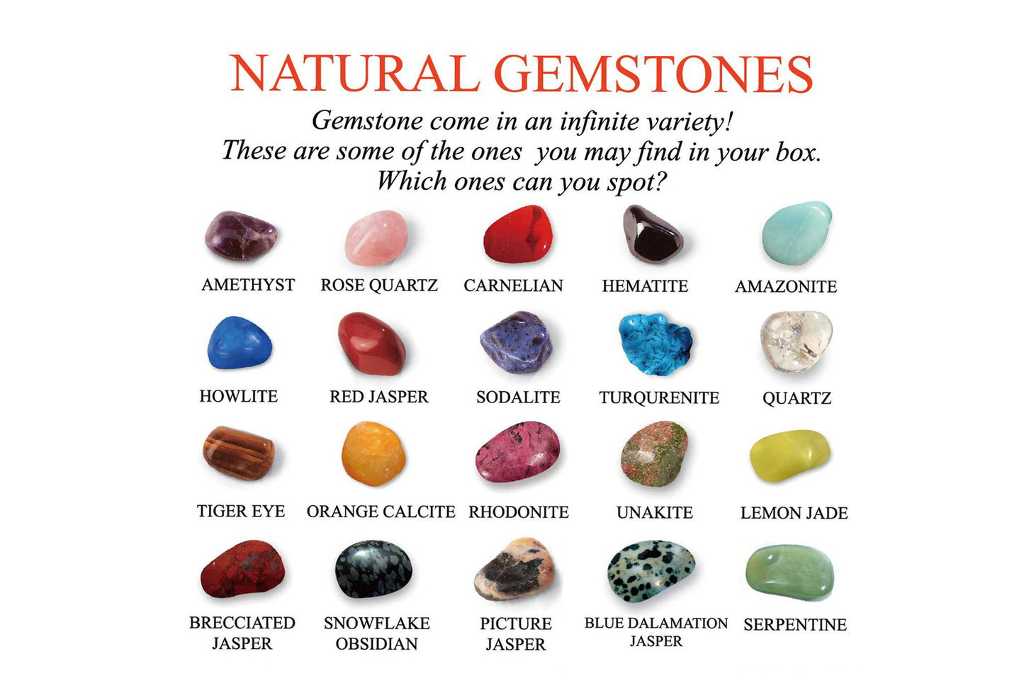 GEMSTONE SELECTION BOX 25PCS