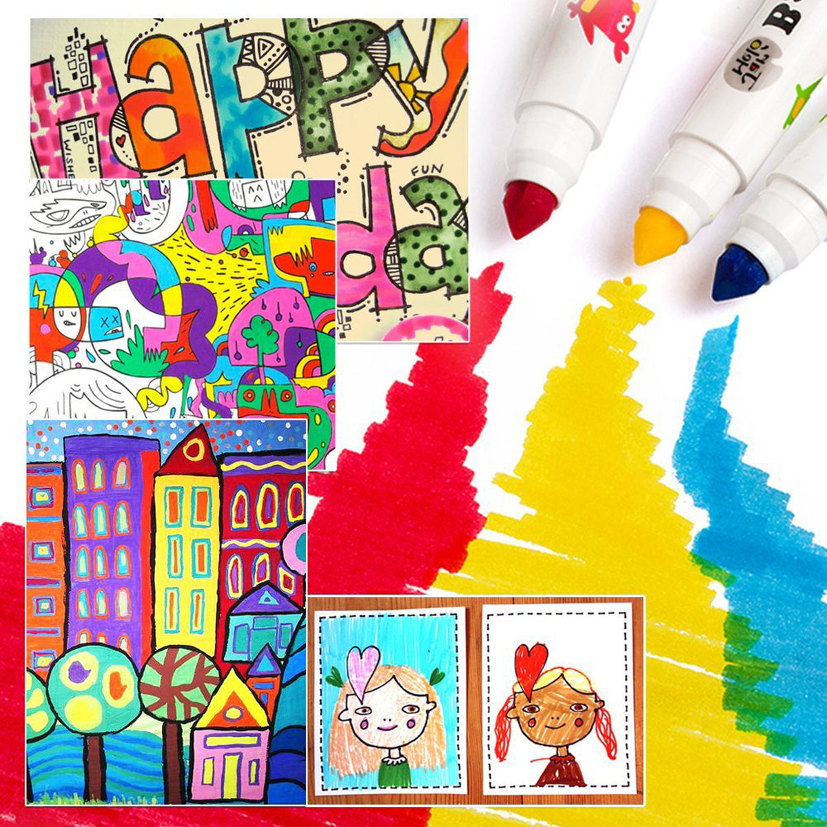 WASHABLE MARKERS -BABY ROO 48 COLOURS