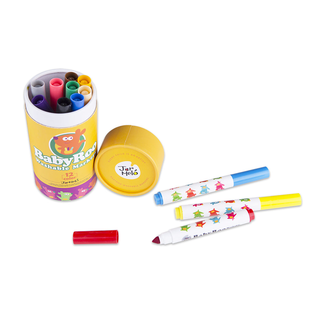 WASHABLE MARKERS -BABY ROO 12 COLOURS