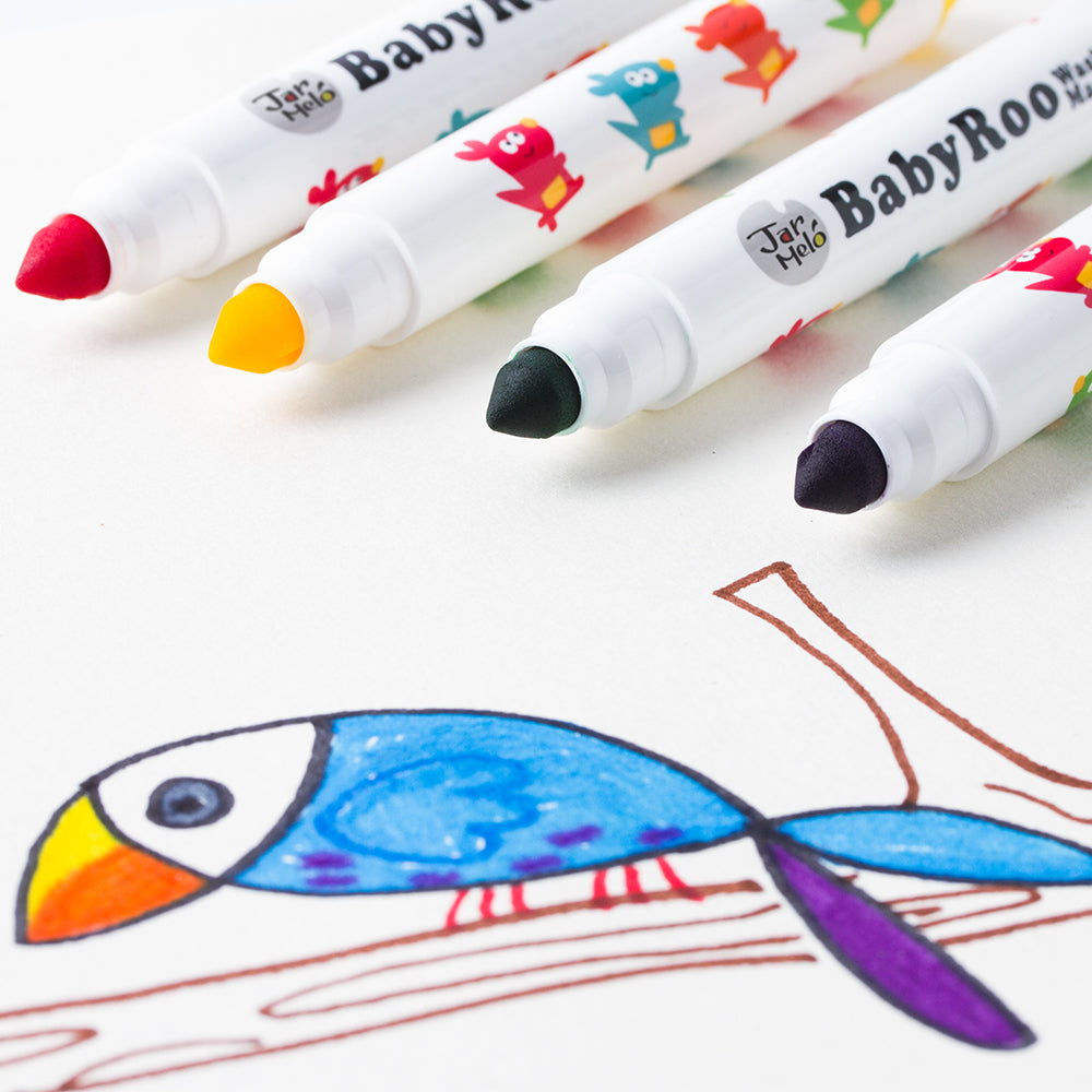 WASHABLE MARKERS -BABY ROO 12 COLOURS