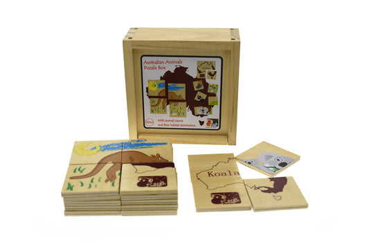 AUSTRALIAN ANIMAL PUZZLE BOX 24PCS