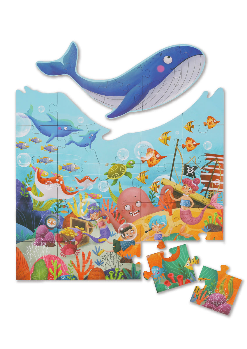 MARINE LIFE JIGSAW FLOOR PUZZLE 30PCS