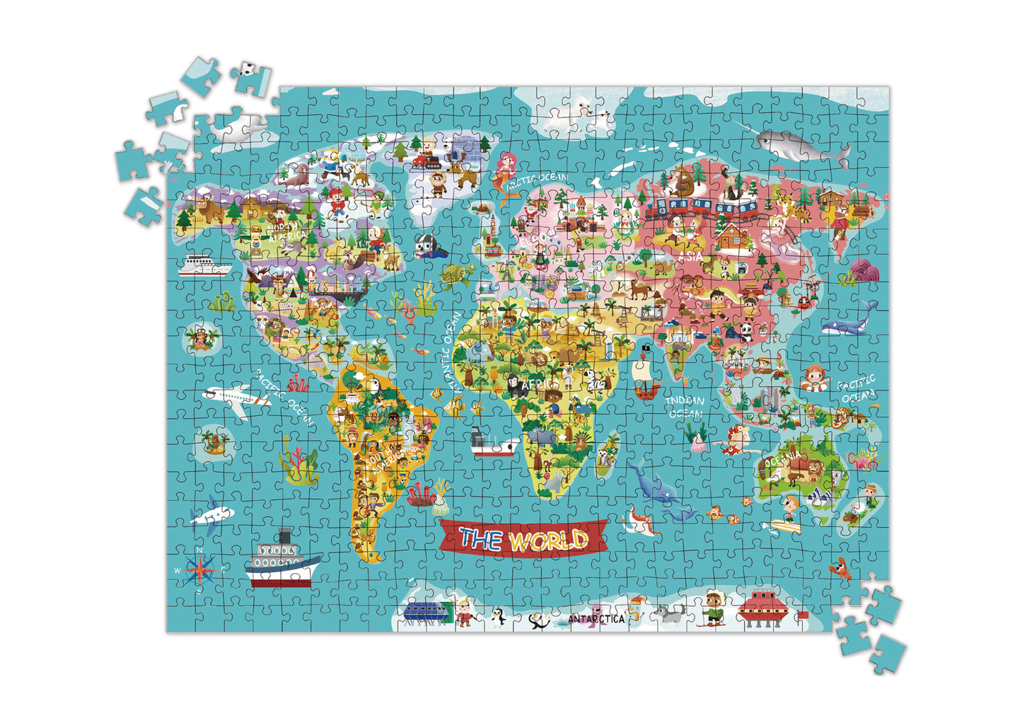 WORLD MAP JIGSAW PUZZLE 500 PCS