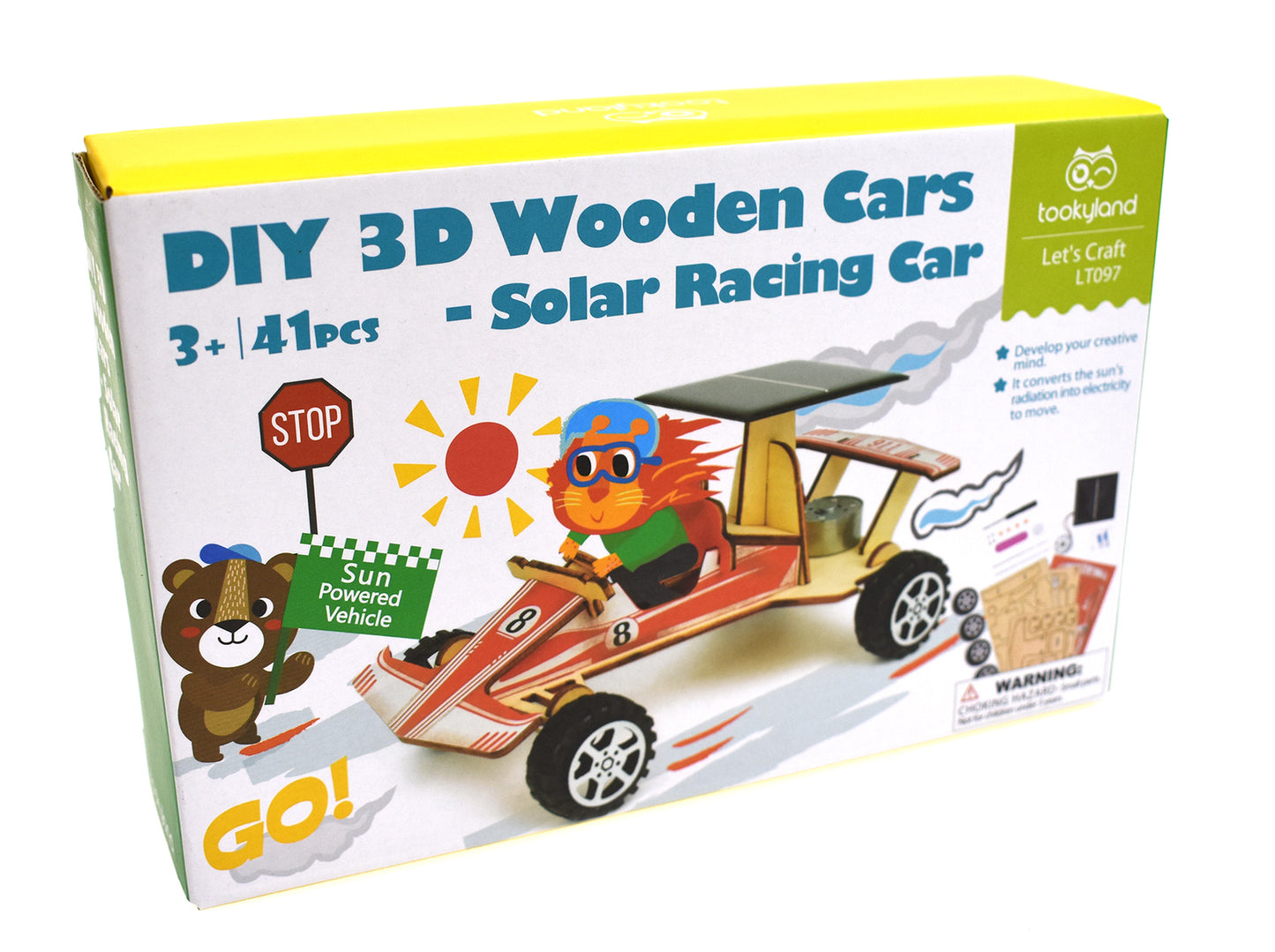 DIY 3D WOODEN SOLAR RACING CAR SCIENCE & CRAFT KIT