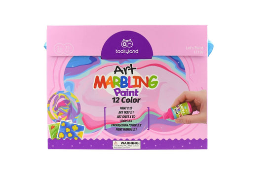 MARBLING PAINT KIT - 12 COLOUR