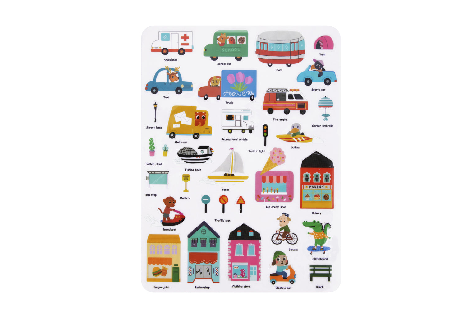 SILICONE STICKER BOOK - BUSY CITY