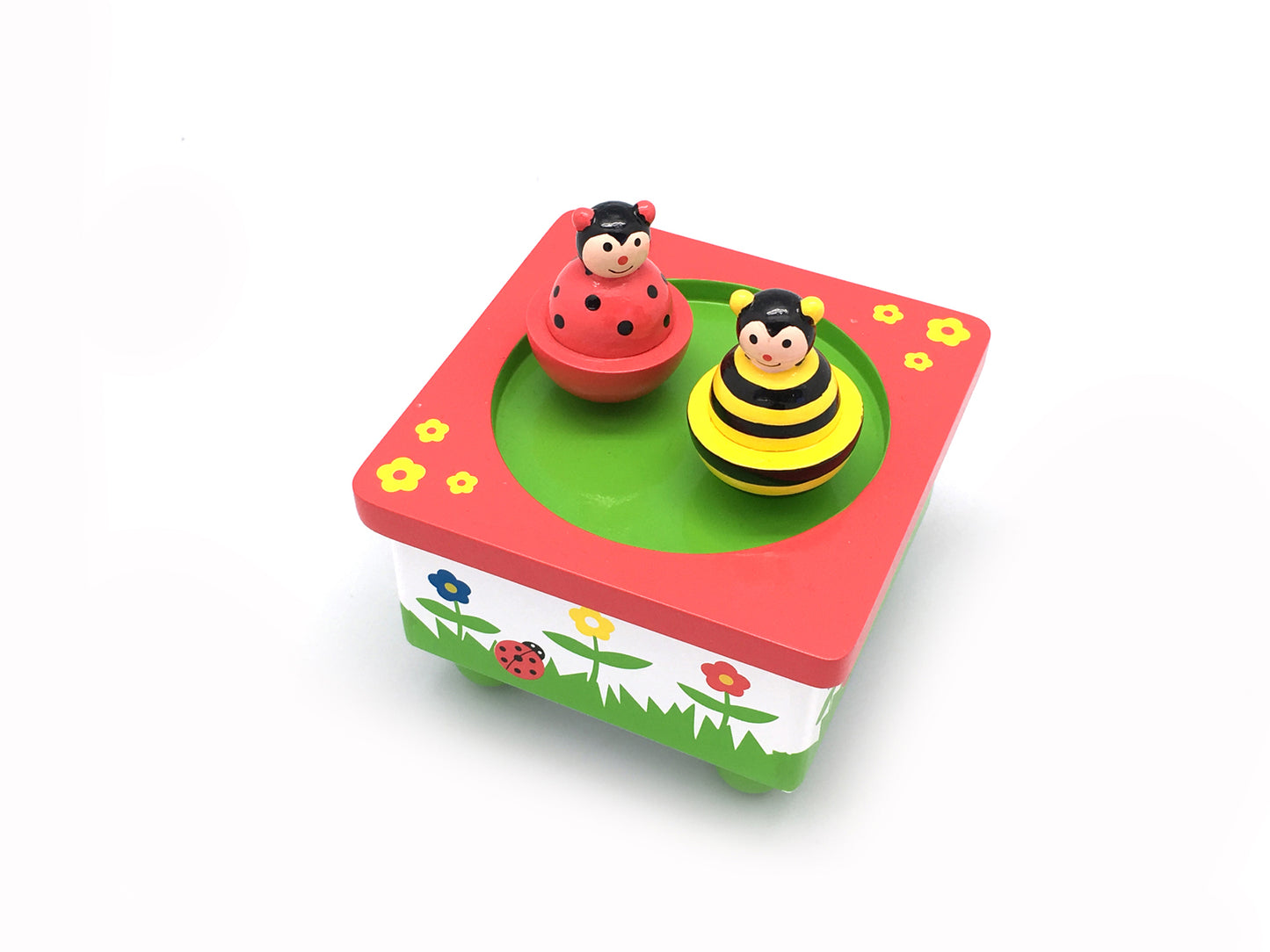 DANCING MAGNETIC MUSIC BOX BEE & LADYBIRD