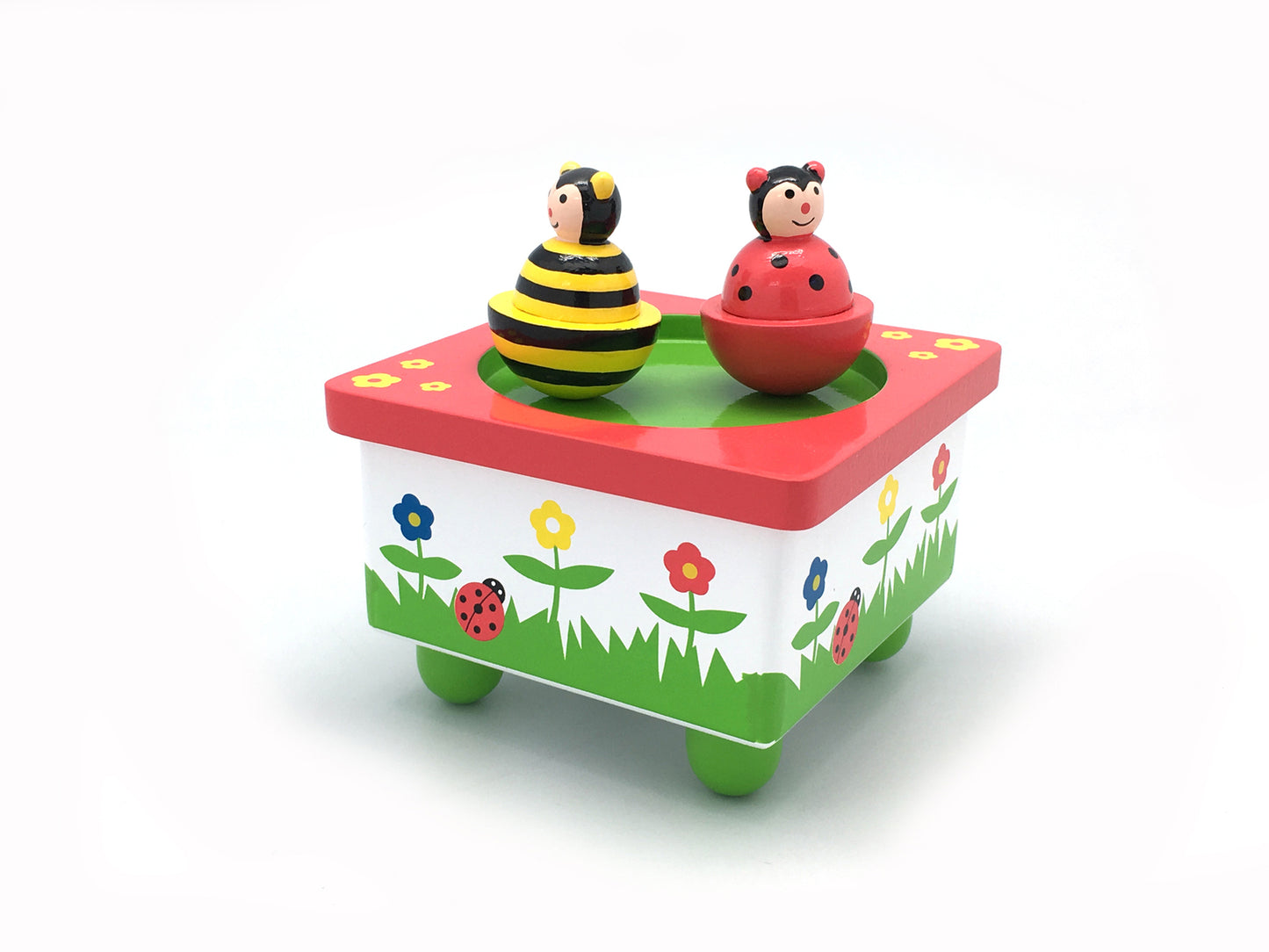 DANCING MAGNETIC MUSIC BOX BEE & LADYBIRD