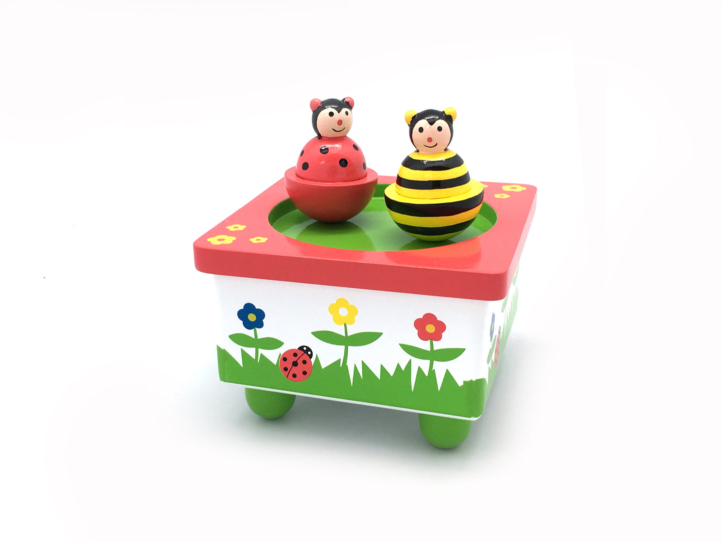 DANCING MAGNETIC MUSIC BOX BEE & LADYBIRD