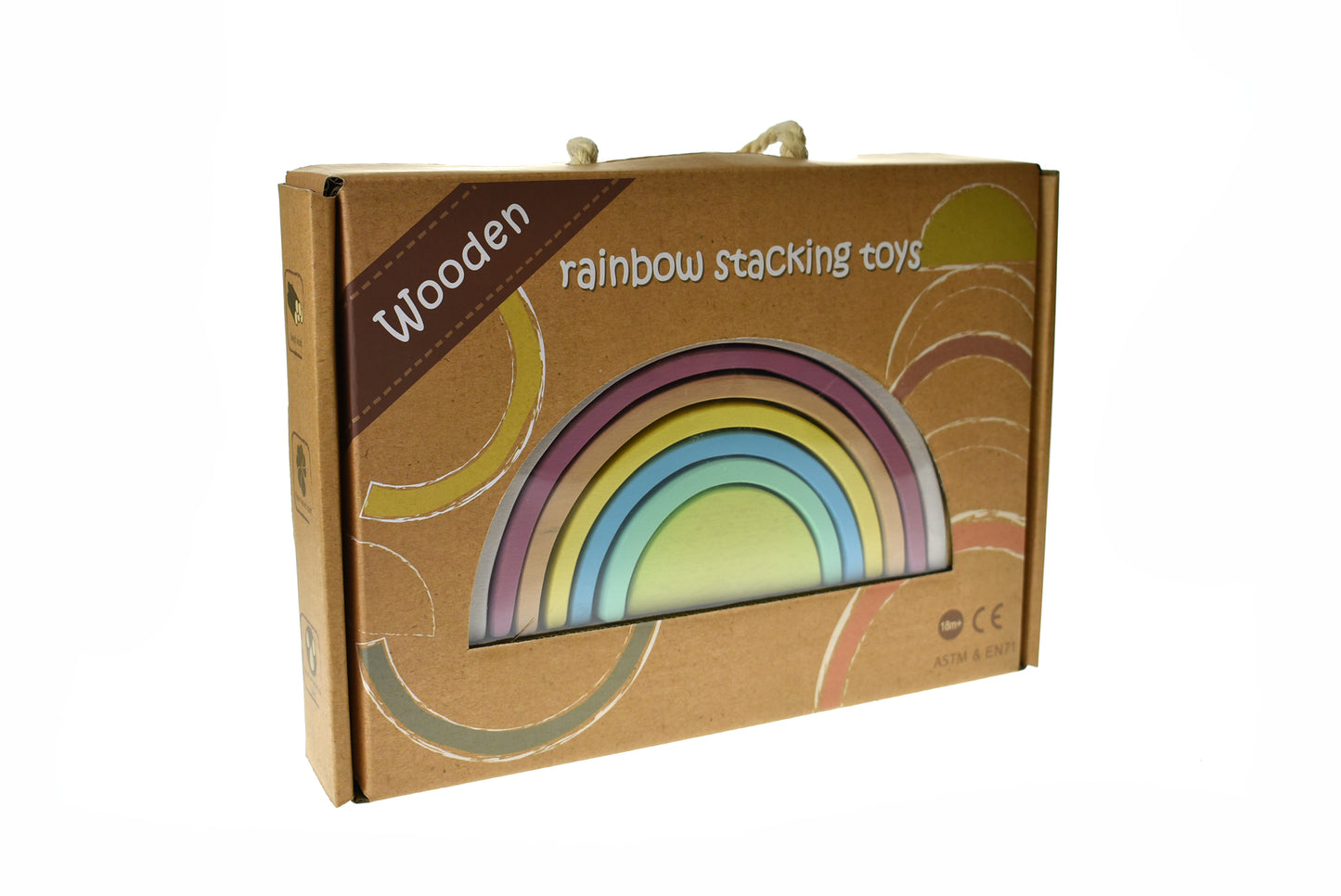 CALM & BREEZY WOODEN STACKING RAINBOW VINTAGE