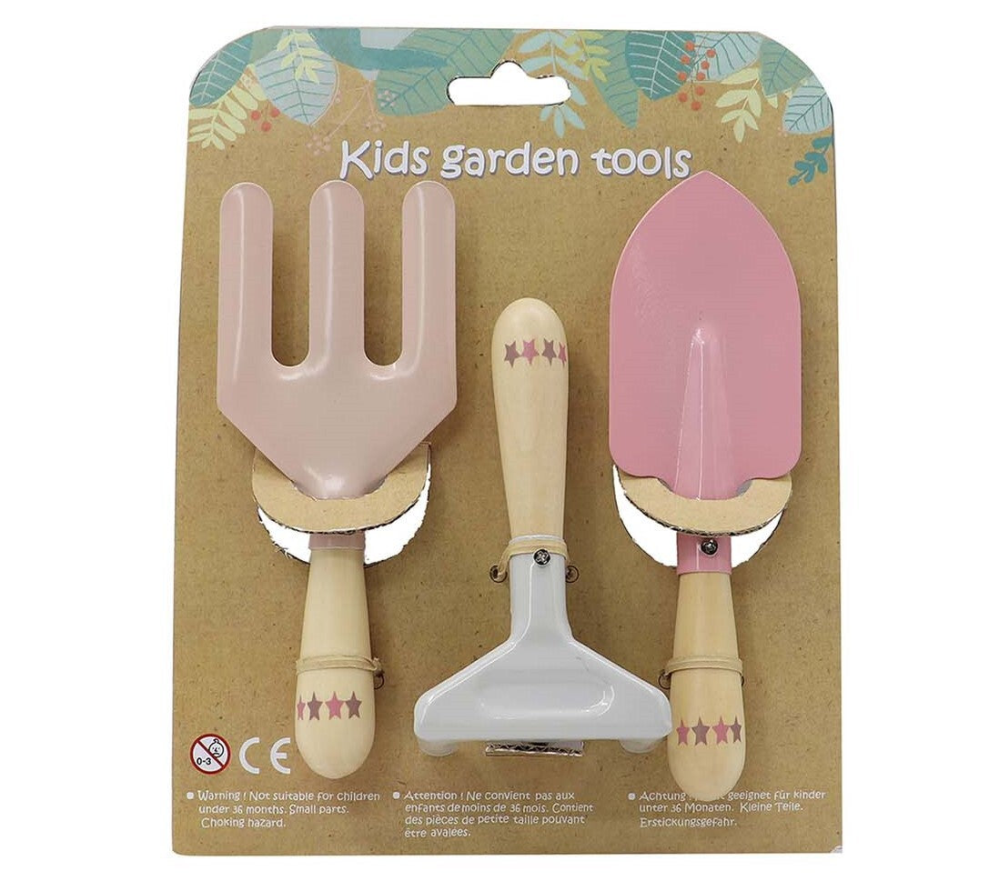 CALM & BREEZY KIDS GARDEN TOOL 3PCS SET PINK