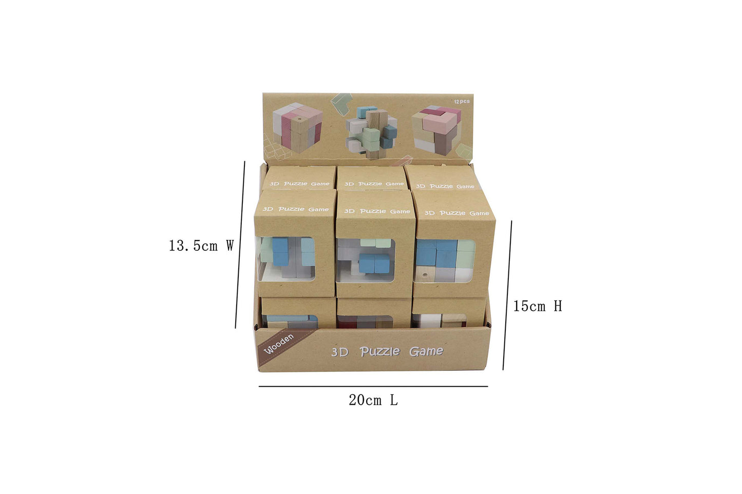 CALM & BREEZY WOODEN BRAIN TEASER 3D PUZZLE