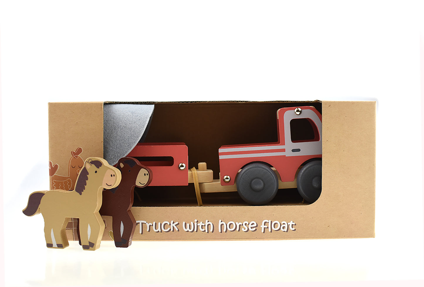 WOODEN TRUCK WITH HORSE FLOAT