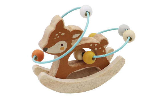 WOODLAND DEER BEAD MAZE ON ROCKING BASE