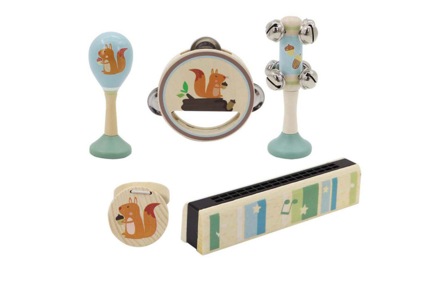 CALM & BREEZY RABBIT WOODEN 5PCS MUSICAL SET