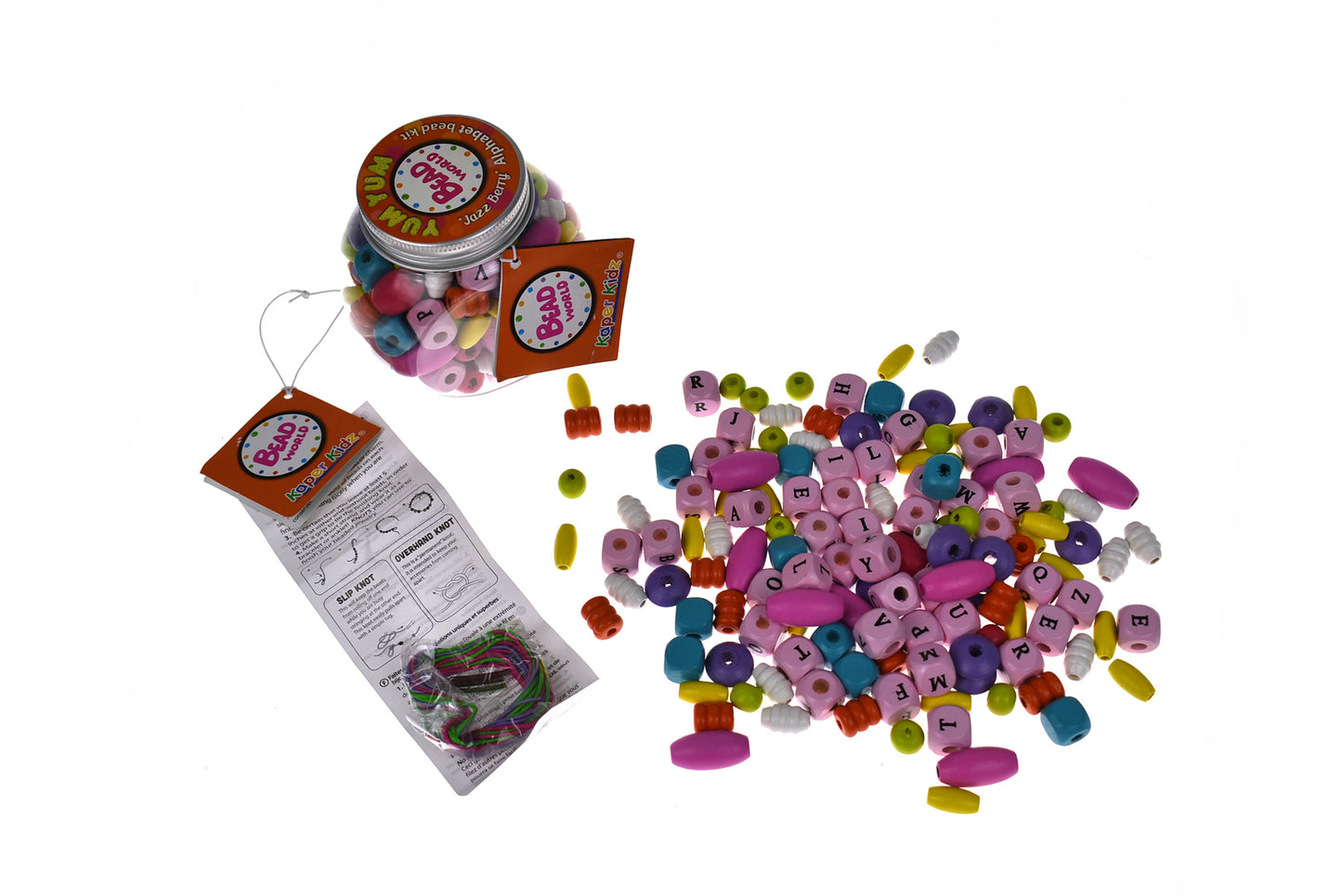 YUM YUM ORANGE JAZZ BERRY ALPHABET BEAD CRAFT KIT