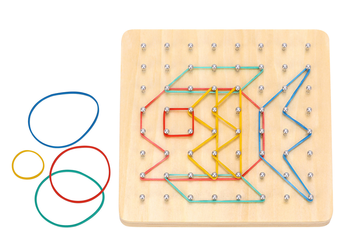 CREATIVE RUBBER BAND GEOBOARD PATTERN PUZZLE GAME