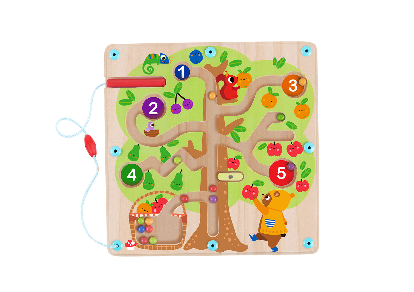 MAGNETIC COUNTING FRUIT BALL MAZE TREE