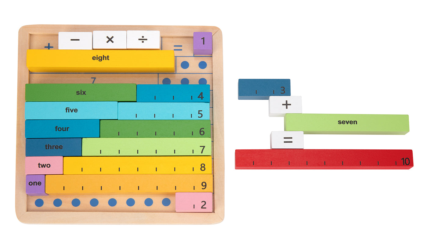 MATHS LEARNING RODS COUNTING GAME BOARD