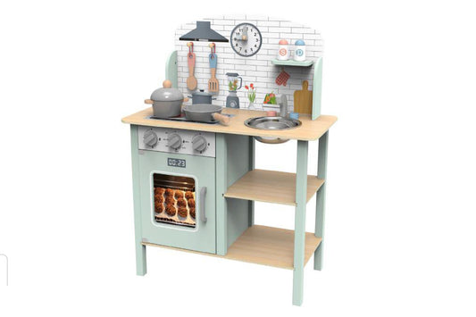 WOODEN PLAY KITCHEN SET