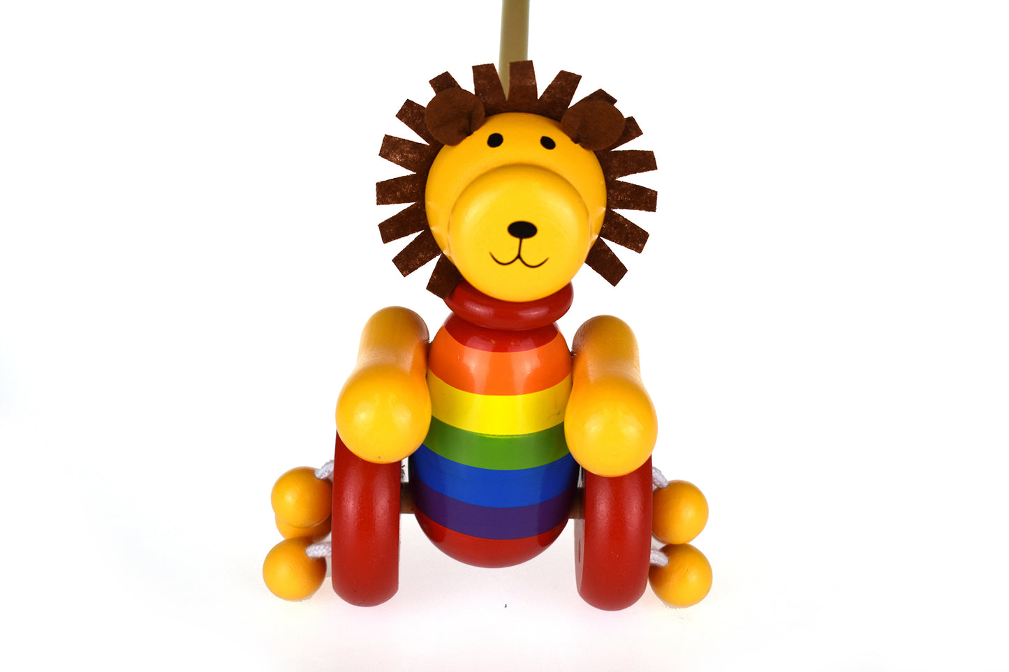 PUSH ALONG WOODEN LION