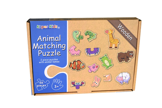 ANIMAL MATCHING 2 PIECE PUZZLE 66PCS