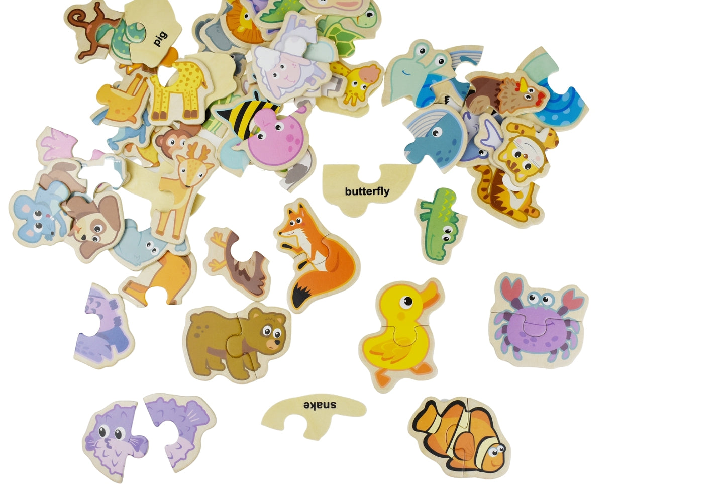 ANIMAL MATCHING 2 PIECE PUZZLE 66PCS