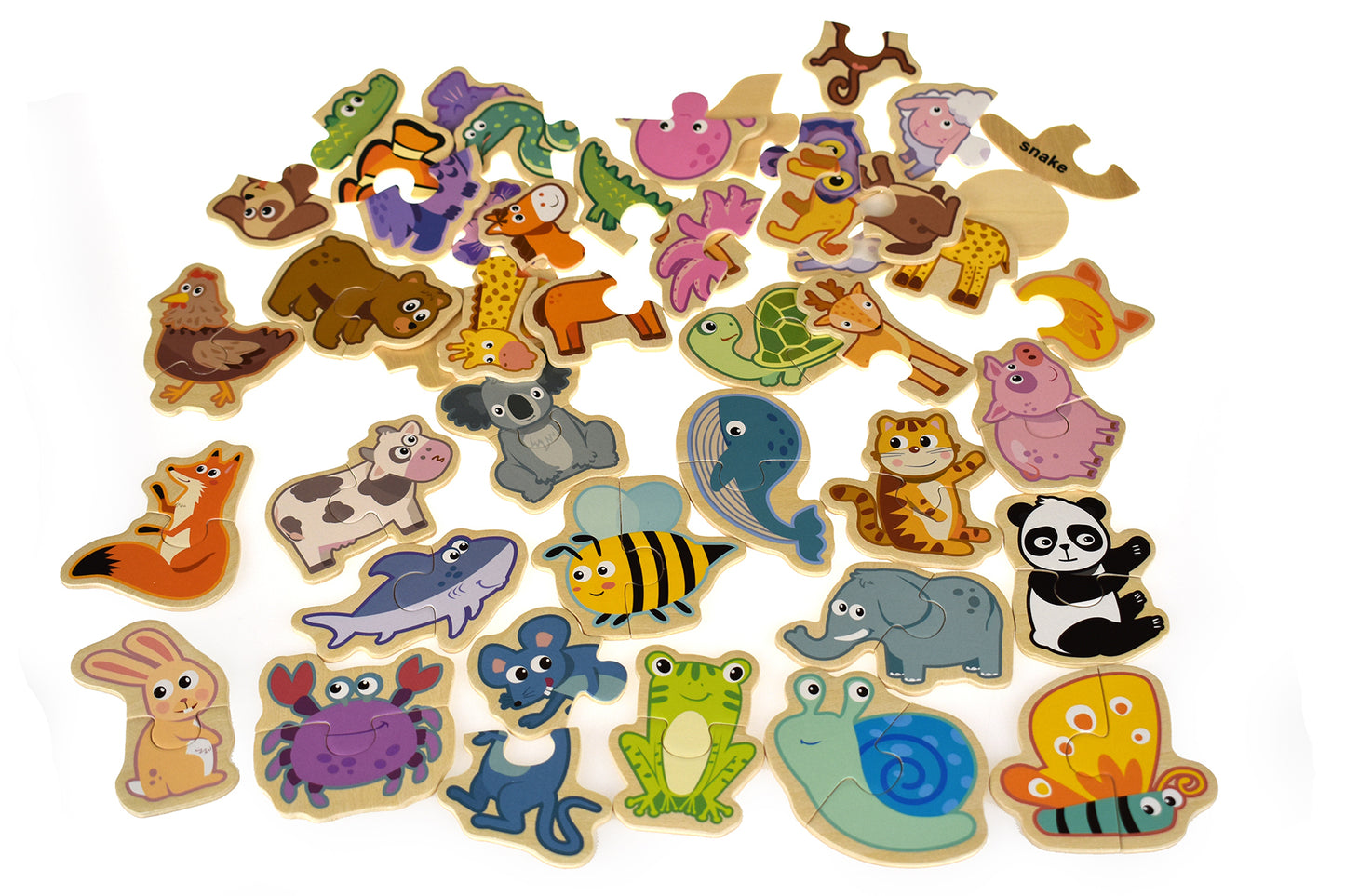 ANIMAL MATCHING 2 PIECE PUZZLE 66PCS