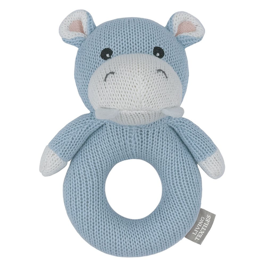 Henry the Hippo - Knitted Rattle