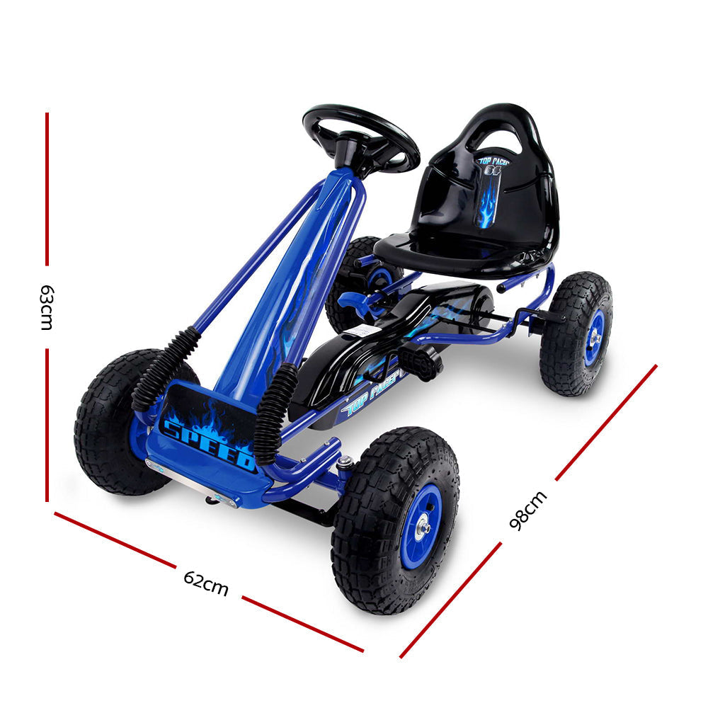 Rigo Kids Pedal Go Kart - Blue