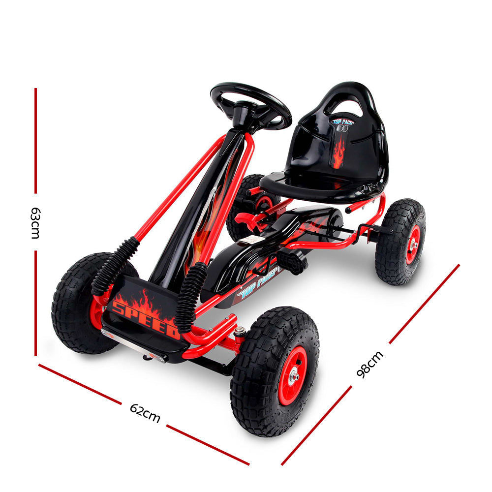 Rigo Kids Pedal Go Kart - Red /Black