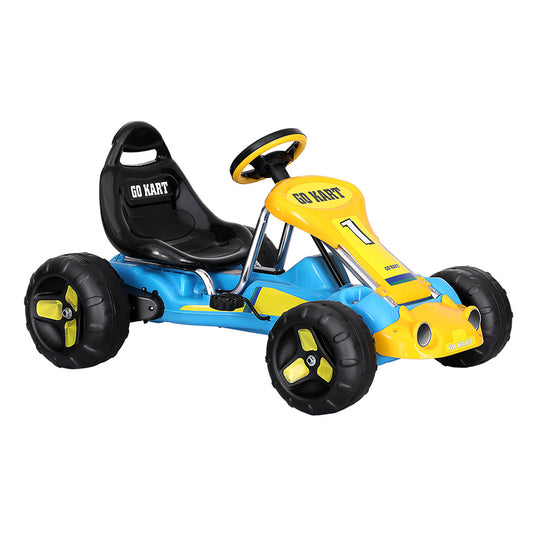 Rigo Kids Pedal Go Kart - Blue/Yellow