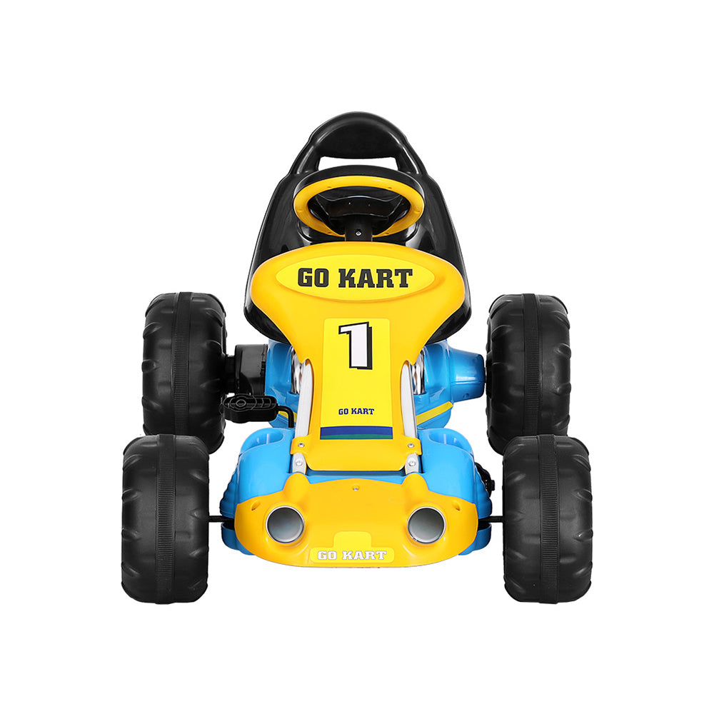 Rigo Kids Pedal Go Kart - Blue/Yellow